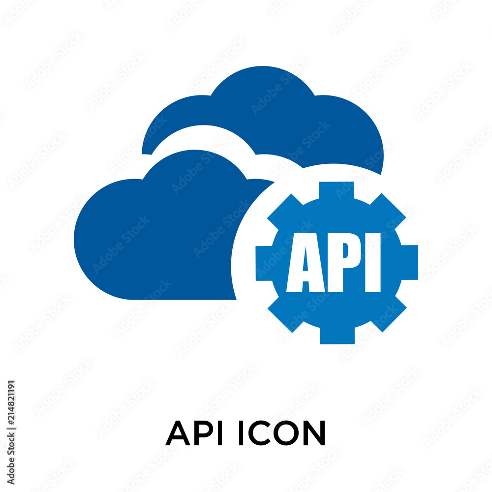 Api icon vector sign and symbol isolated on white background, Api logo ...