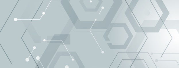 Poster - Abstract geometric background with gexagon shapes