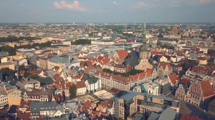 Wall Mural - Cityscape of Riga, the capital of Latvia. Aerial view