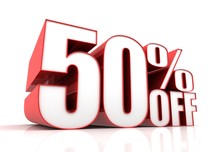 Fifty Percent Off Sale Concept Illustration