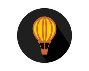 Canvas Print - air balloon transport transportation vehicle conveyance image vector icon logo