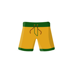 Poster - shorts colored icon. Element of summer pleasure icon for mobile concept and web apps. Cartoon style shorts colored icon can be used for web and mobile