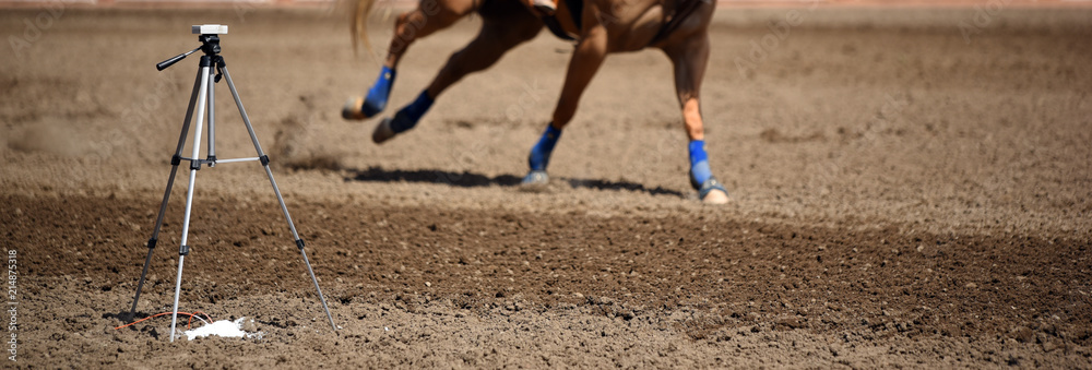 Barrel racing radar at finish line Stock Photo | Adobe Stock
