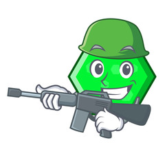 Sticker - Army octagon character cartoon style