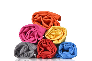 Colored clothes roll