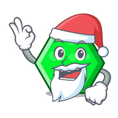 Sticker - Santa octagon mascot cartoon style