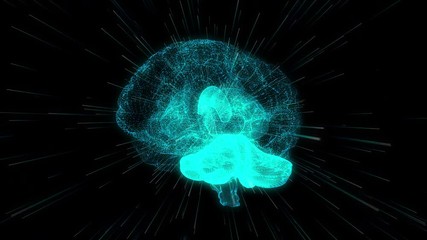 Aufkleber - AI (Artificial Intelligence) concept. Human brain.