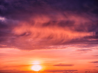 Wall Mural - Beauty and Color of the sky at sunset.