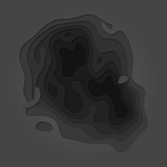 Aufkleber - Papercut multi layer black gradient background