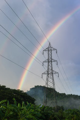 Wall Mural - rainbow after rain.