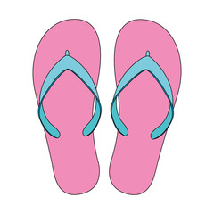 Poster - flip flops beach acessory