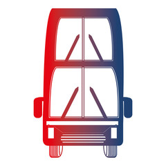 Wall Mural - bus transport great britain landmark icon vector illustration design