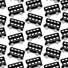 Sticker - bus transport great britain pattern vector illustration design