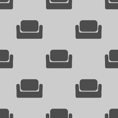 armchair vector icon seamless pattern