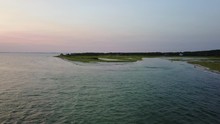 A Slow Sunset Scenic Fly Into A Stunning Salt Water Marsh On Falmouth, Cape Cod.