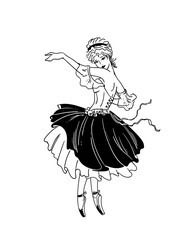 art deco ballerina