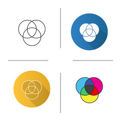 Poster - Cmyk or rgb color circles icon