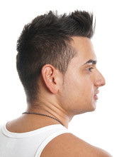 Young Turkish Man With Trendy Spiky Hair Style