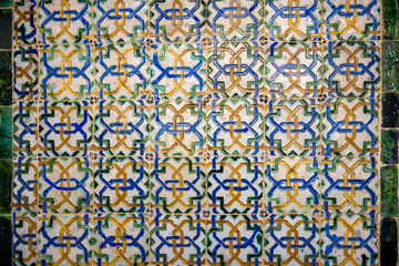 Wall Mural - Seville, Patio Principal of La Casa De Pilatos. The building is a precious palace in mudejar spanish style. Spain