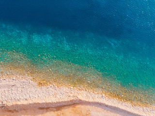 Sticker - aerial view of Adriatic beach, drone shot