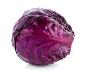 Wall Mural - Purple cabbage isolated on white background