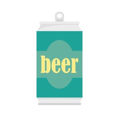 Poster - Beer can icon. Flat illustration of beer can vector icon for web isolated on white