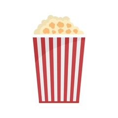 Poster - Popcorn box icon. Flat illustration of popcorn box vector icon for web isolated on white