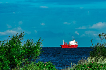 Sticker - Red tanker ship