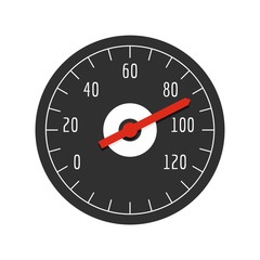 Poster - Bike speedometer icon. Flat illustration of bike speedometer vector icon for web isolated on white