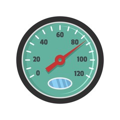 Poster - Auto speedometer icon. Flat illustration of auto speedometer vector icon for web isolated on white
