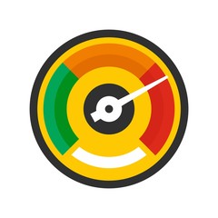 Poster - colorful dashboard icon. flat illustration of colorful dashboard vector icon for web isolated on whi