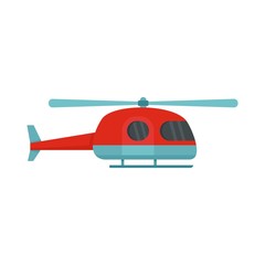 Poster - Ambulance helicopter icon. Flat illustration of ambulance helicopter vector icon for web isolated on white
