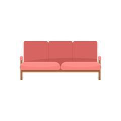Poster - Ledger sofa icon. Flat illustration of ledger sofa vector icon for web isolated on white