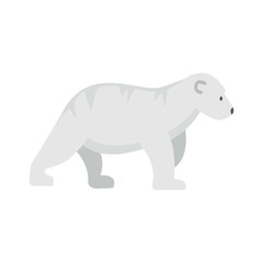 Poster - Polar bear kid icon. Flat illustration of polar bear kid vector icon for web isolated on white