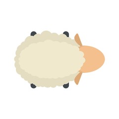 Canvas Print - Sheep air view icon. Flat illustration of sheep air view vector icon for web isolated on white