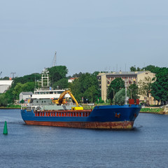 Sticker - Blue cargo ship