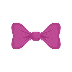 Poster - Purple bow tie icon. Flat illustration of purple bow tie vector icon for web isolated on white