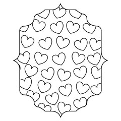 Sticker - Hearts pattern design