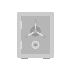 Poster - Steel safe icon. Flat illustration of steel safe vector icon for web isolated on white