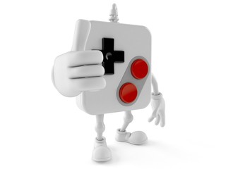 Poster - Gamepad character with thumbs up