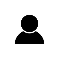 Poster - The icon of user, client, utilizer. Simple glyph icon illustration of user, client, utilizer for a website or mobile application on white background