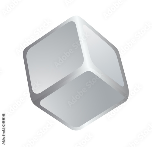 Download Blank White Cube White Empty Mockup Vector Box Isolated Gray Silver 3d Cube On White Background Stock Vector Adobe Stock