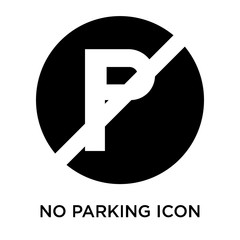 no parking icons isolated on white background. Modern and editable no parking icon. Simple icon vector illustration.