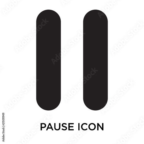 Fotografie, Obraz pause icons isolated on white background