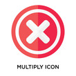 Multiply icon vector sign and symbol isolated on white background, Multiply logo concept