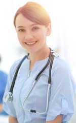 Wall Mural - medical worker in medical Center