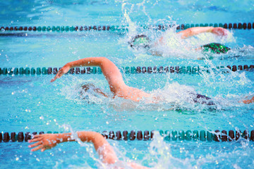 Canvas Print - Freestyle swimmer