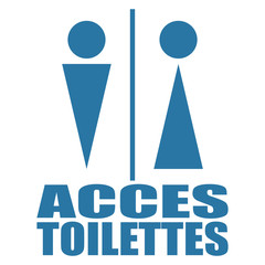 Canvas Print - Logo accès toilettes.