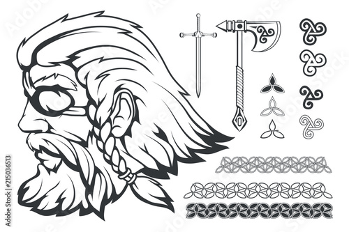 Fotomural Scandinavian supreme god of Norse mythology - Odin