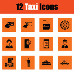 Poster - Set of taxy icons